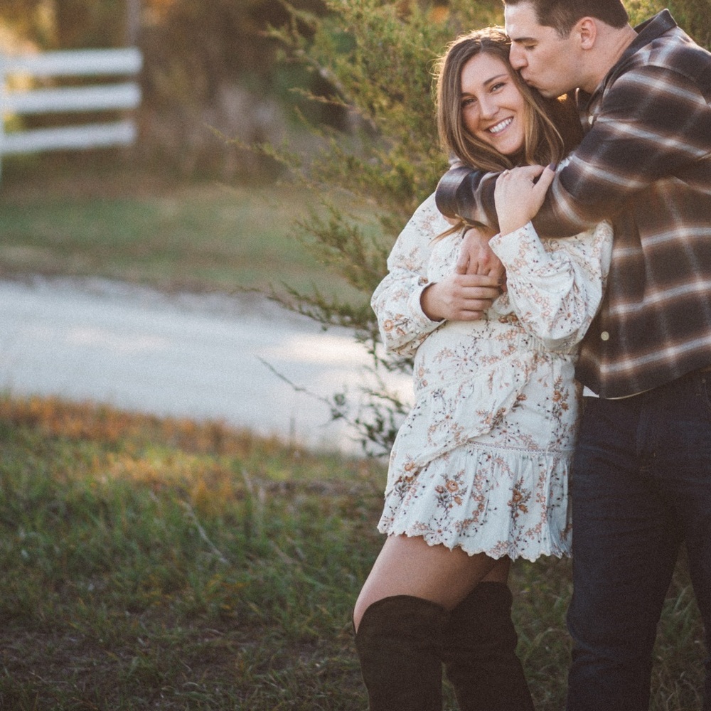 Love Shack Fancy long sleeve mini floral dress